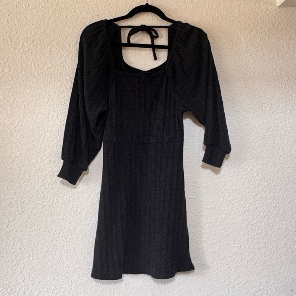 Wrangler Retro Gey Soft Sweater Dress with Long Sleeves